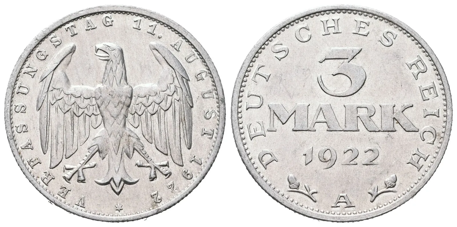 III. říše, 3 Marka 1922 A - Ústava