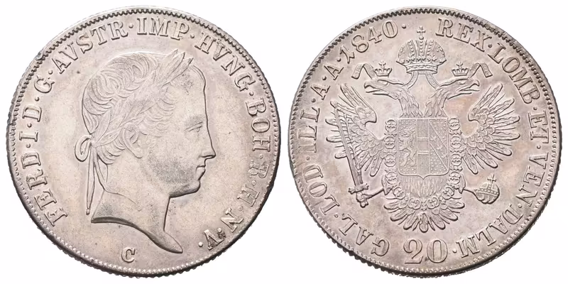 Ferdinand V., 20 Krejcar 1840 C, Praha