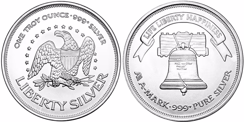 USA, One Troy Ounce Liberty Silver