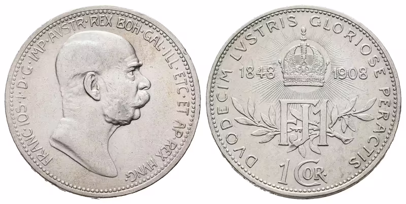 1 Koruna 1908 - jubilejní