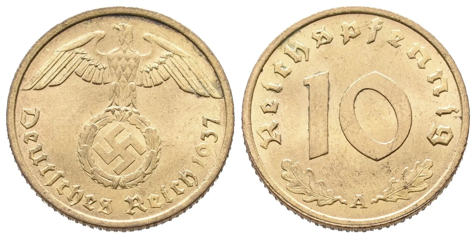 III. říše, 10 Pfennig 1937 A