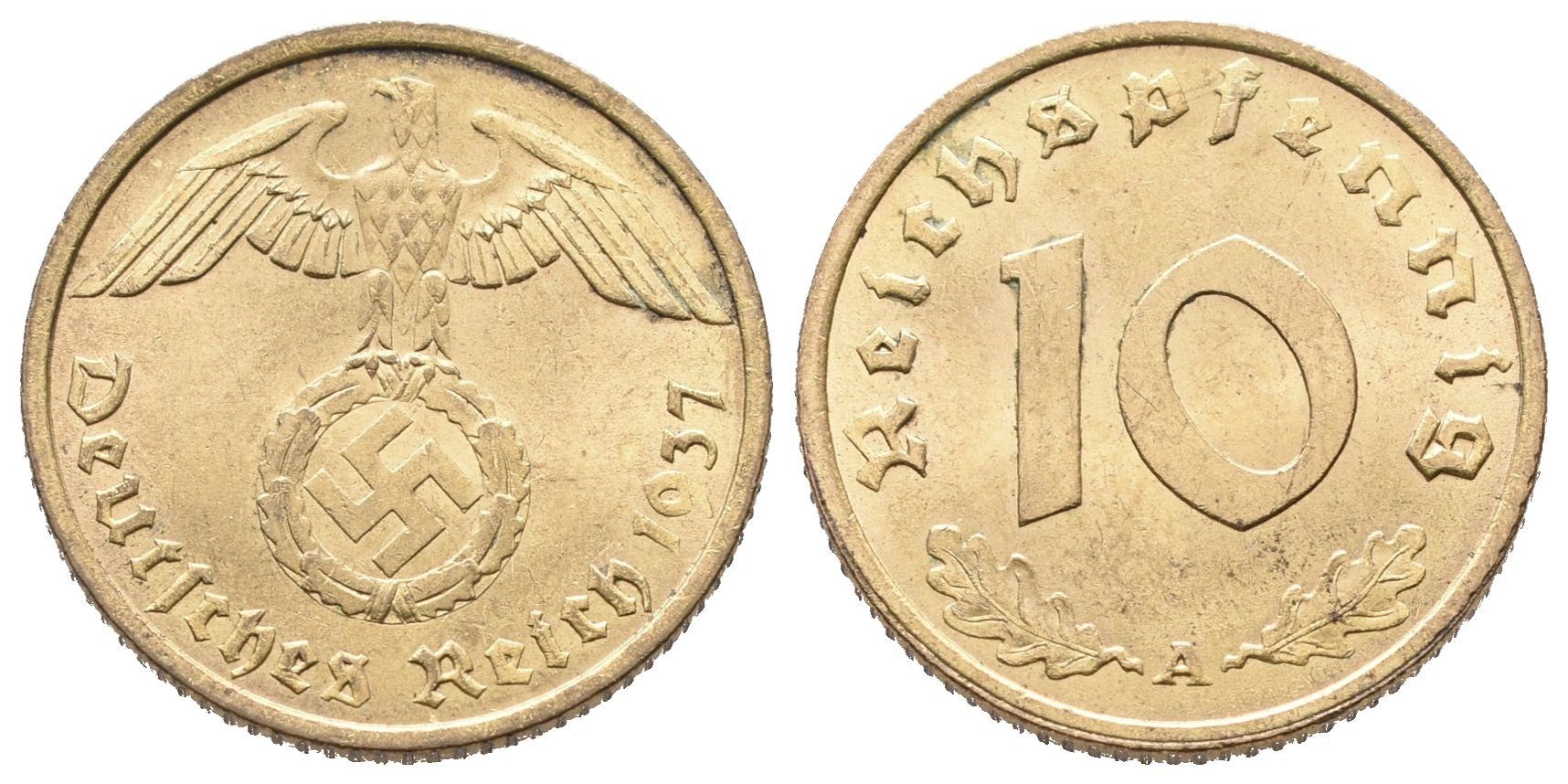 III. říše, 10 Pfennig 1937 A