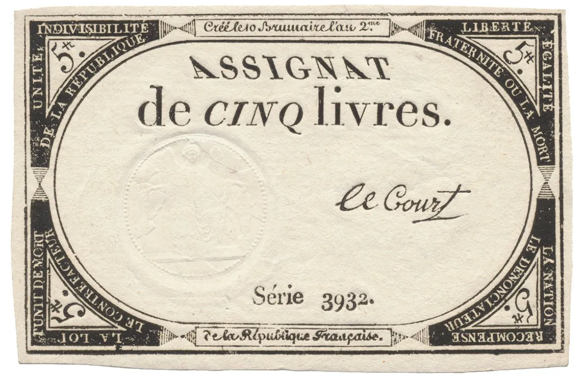 Francie, 5 Livres 1793, P.A76