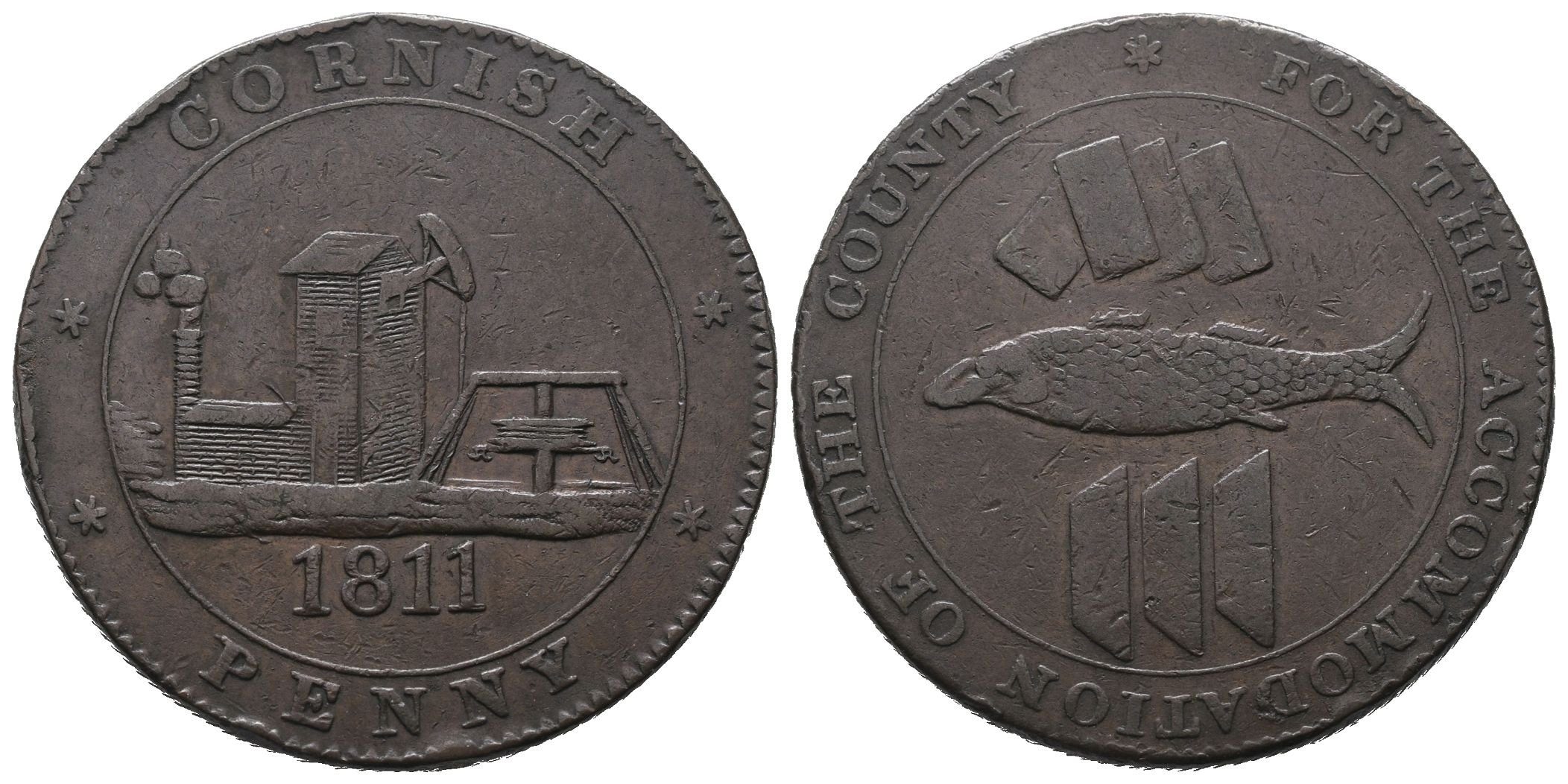 Velká Británie, Penny 1811 - Cornish