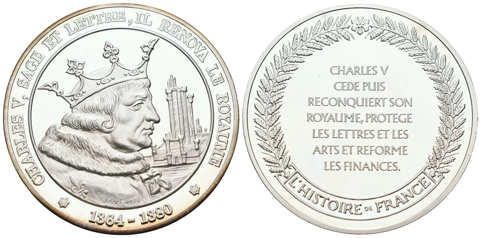 Francie - AR Medaile b.l. - Charles V