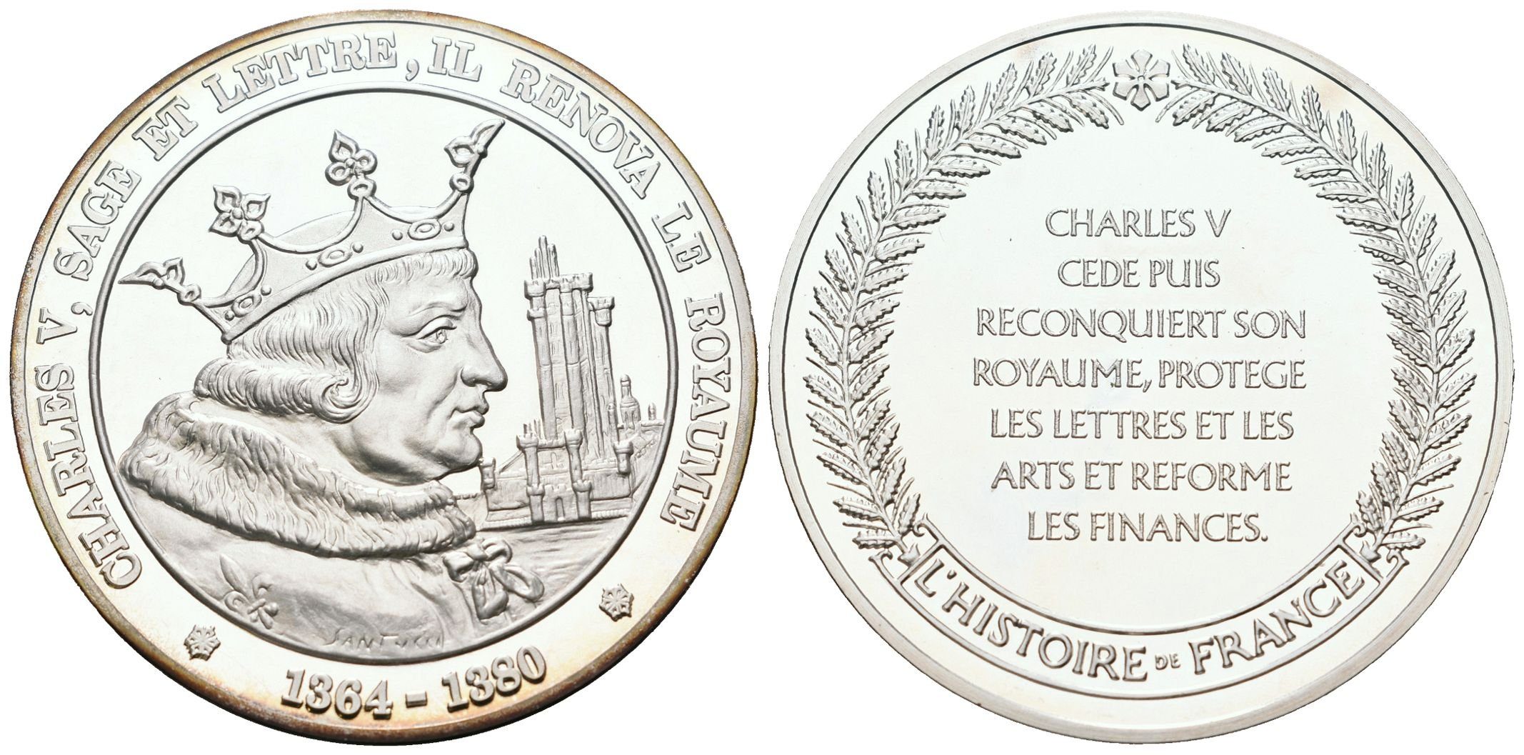 Francie - AR Medaile b.l. - Charles V