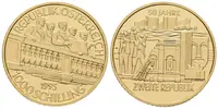 Rakousko, 1000 Schilling 1995 - 50 let Druhé republiky