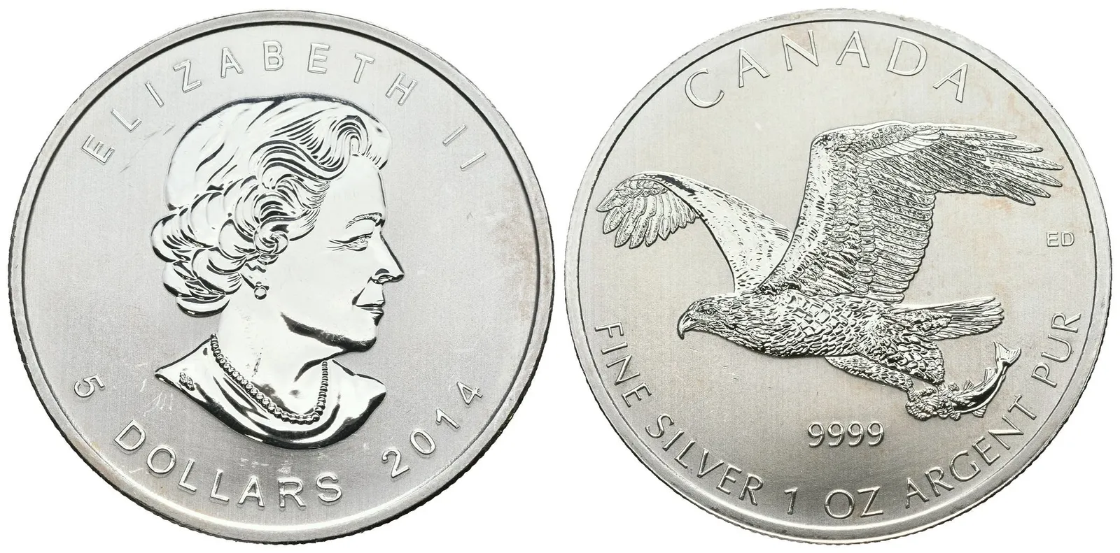 Kanada, 5 Dollars 2014 - Maple Leaf - Orel