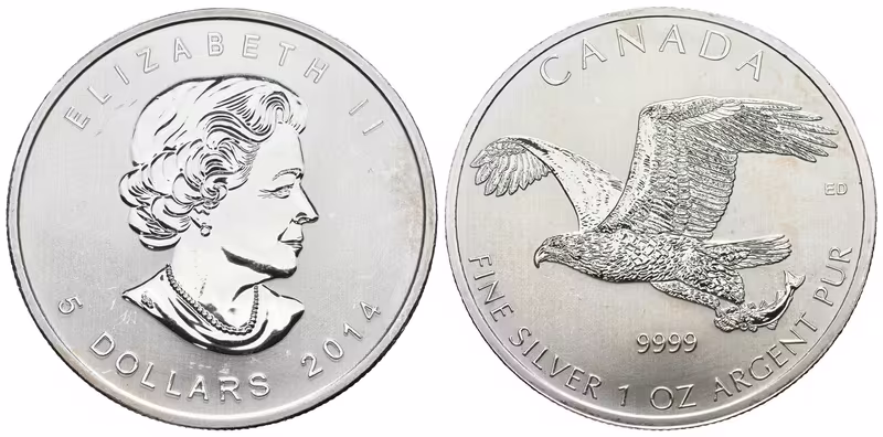 Kanada, 5 Dollars 2014 - Maple Leaf - Orel