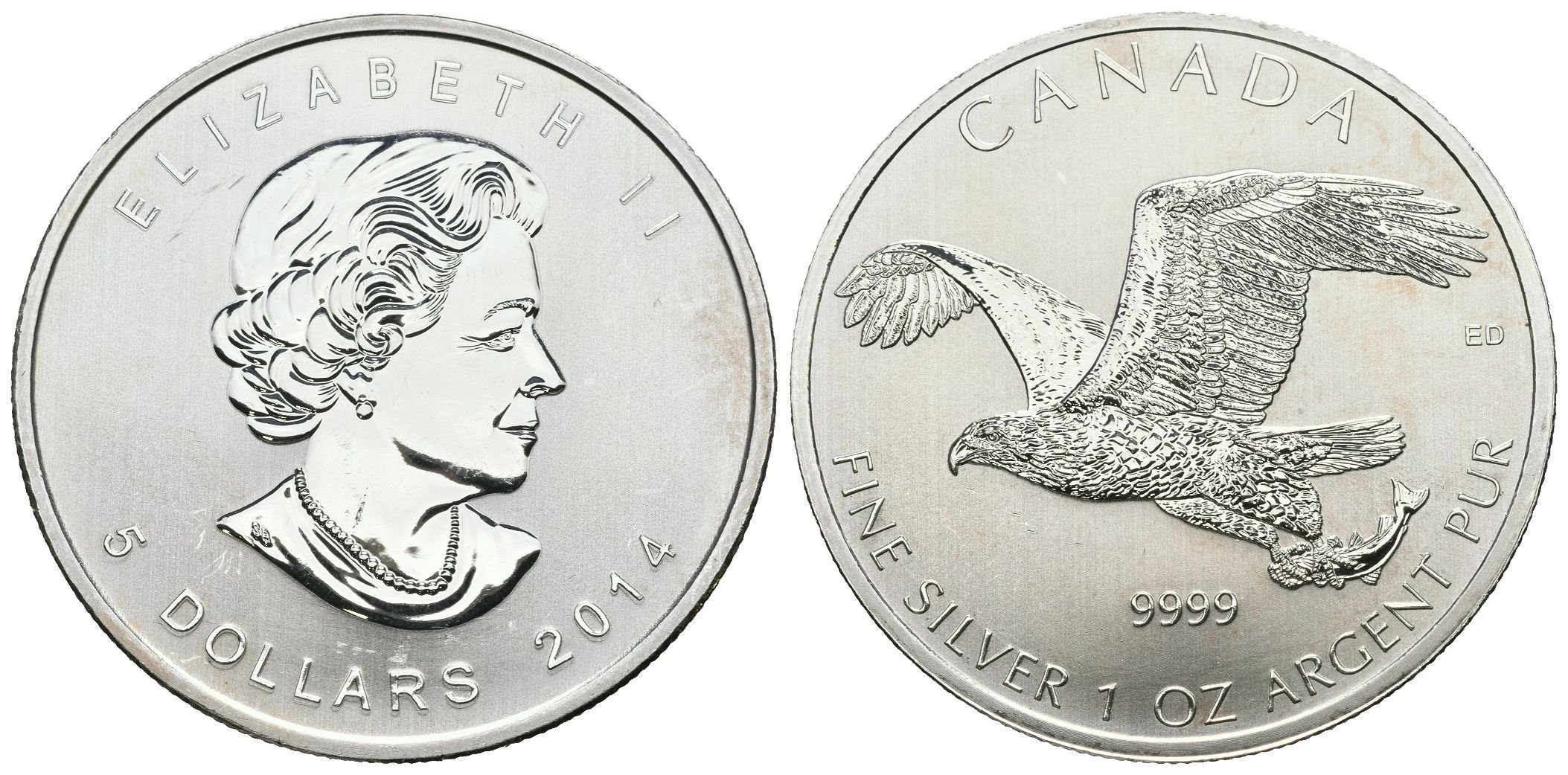 Kanada, 5 Dollars 2014 - Maple Leaf - Orel
