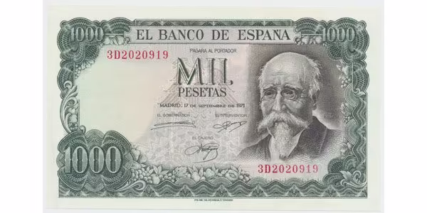 Španělsko, 1000 Peseta 1971, P.154