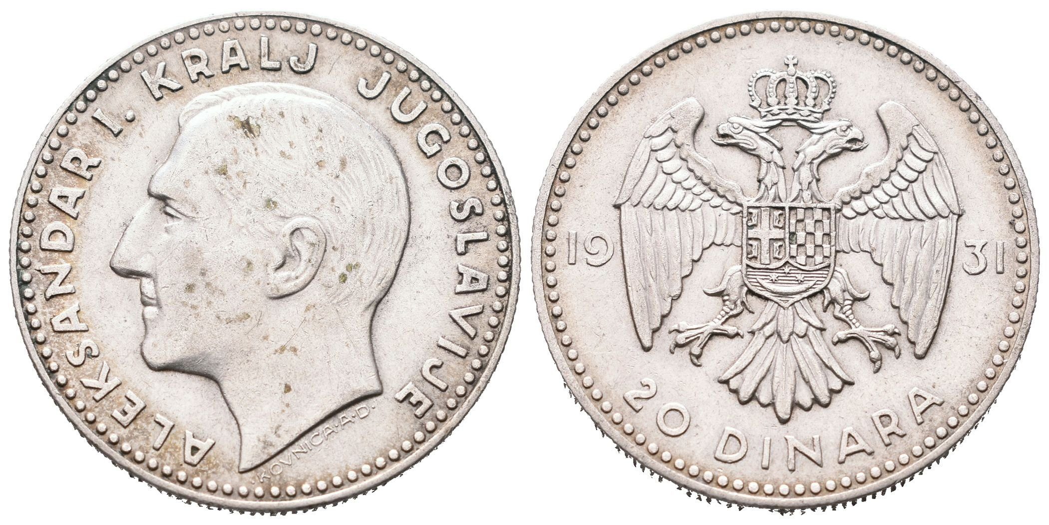 Jugoslávie, 20 Dinar 1931