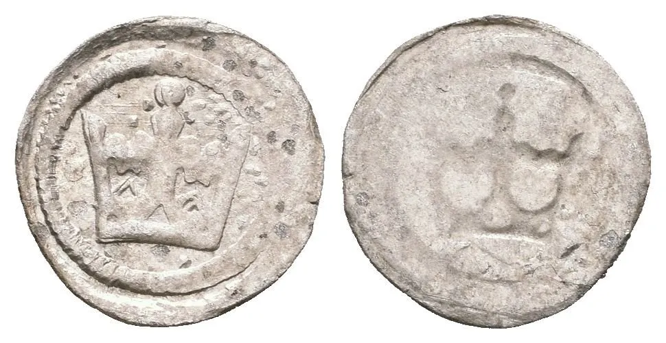 Haléř kruhový s korunkou, Rad.25, Cast.79-80, pěkná zachovalost, patina — 1