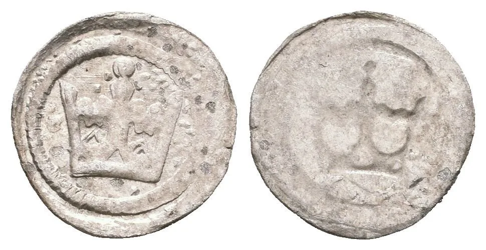 Haléř kruhový s korunkou, Rad.25, Cast.79-80, pěkná zachovalost, patina — 1