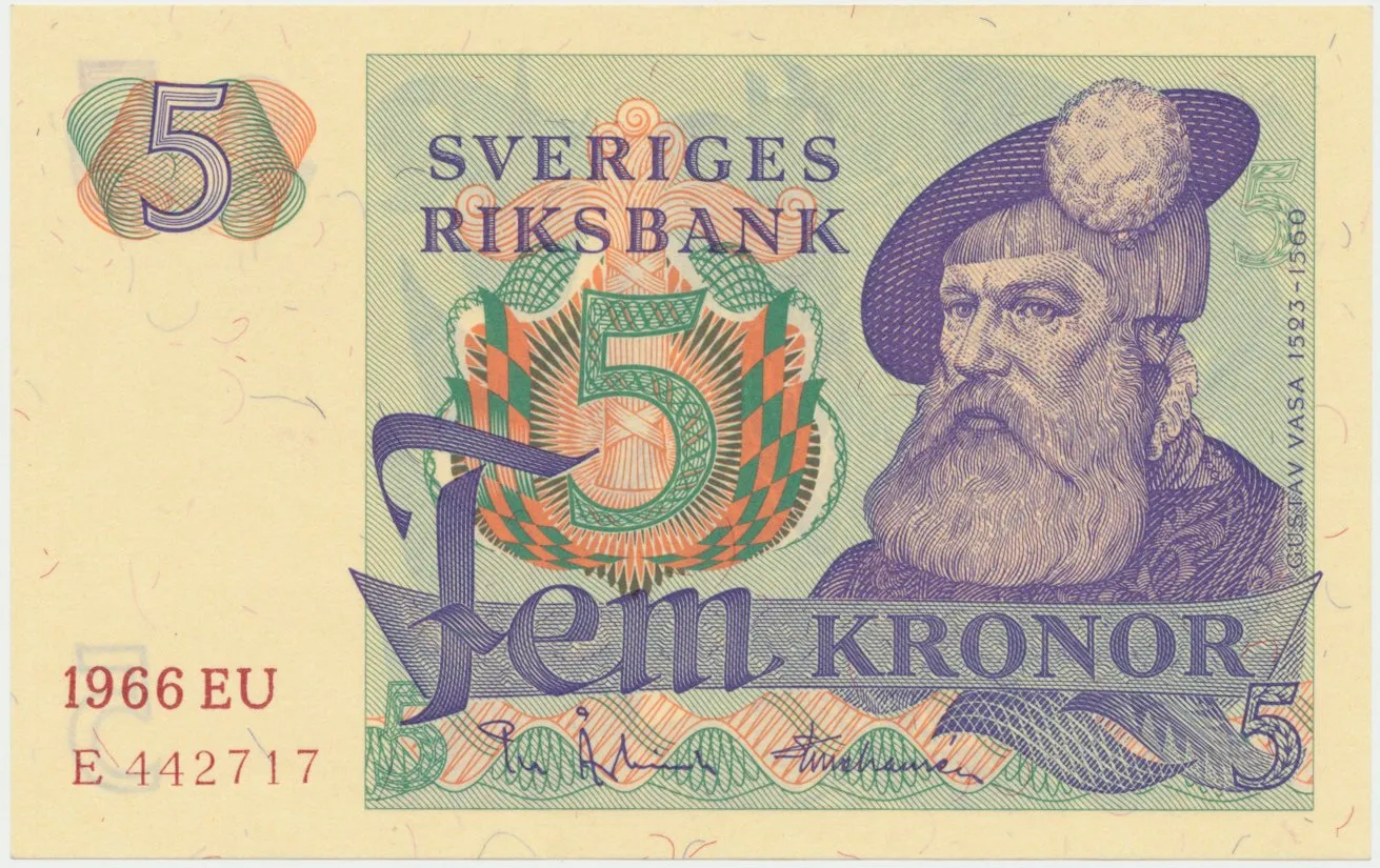 Švédsko, 5 Kronor 1966, P.51a