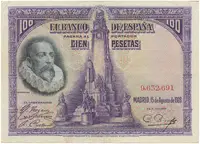 Španělsko, 100 Pesetas 1928, bez série, P.76a