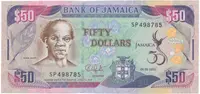 Jamajka, 50 Dollars 2012, P.89, pamětní vydání