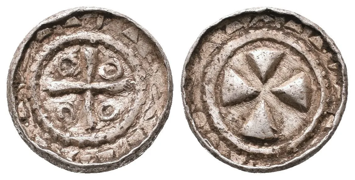 Denár (Sachsenpfennig/Randpfennig), minc. Naumburg, pod. Mol D 4:1/1, — 1