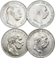 2 Koruna 1912, 1913, 1912 KB, 1913 KB, pěkné zachovalosti, — 2
