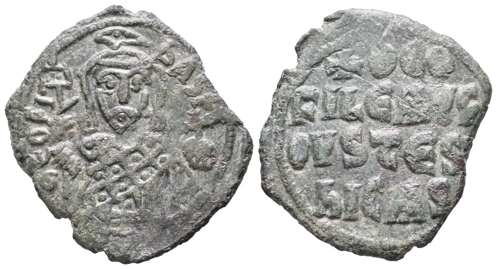 AE Follis, Constantinopolis, SB.1685, Sommer.31.17, pěkný portrét, nepravidelný střížek — 1