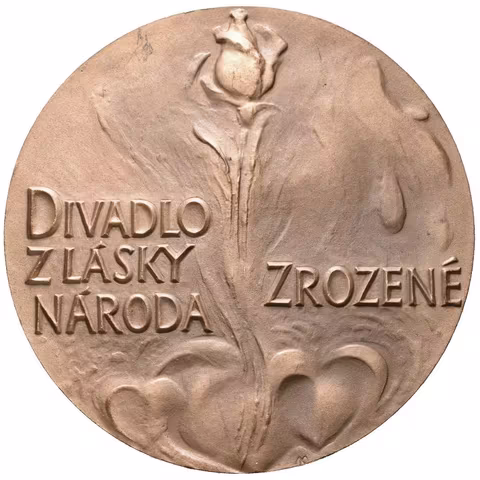 AE Medaile 1983 - K 100. výročí otevření Národního divadla. Bronz 79 mm