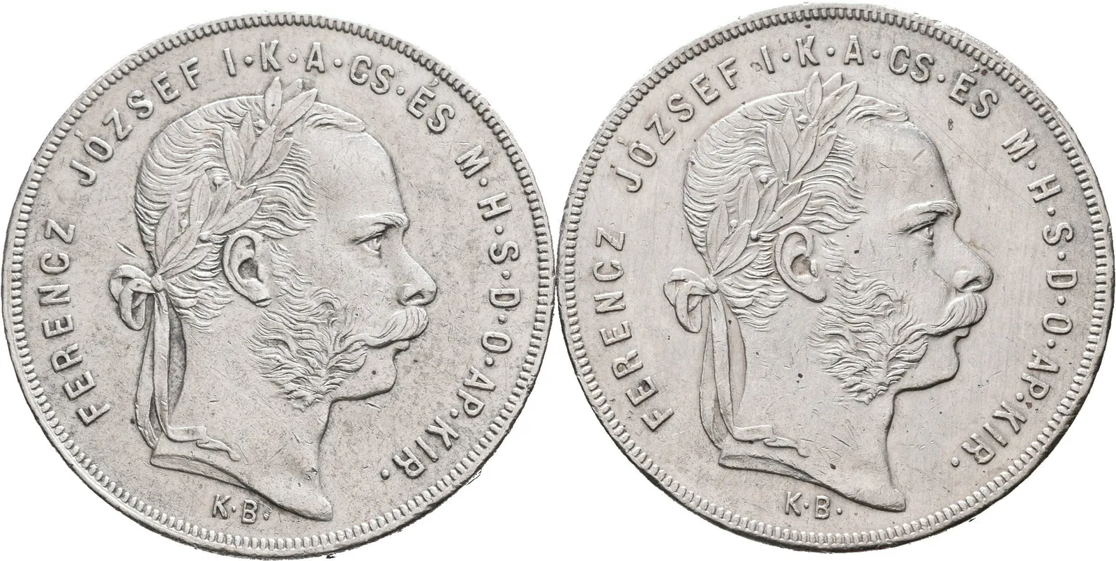 Zlatník 1879 KB, patina, rysky, oběh_2 ks — 1