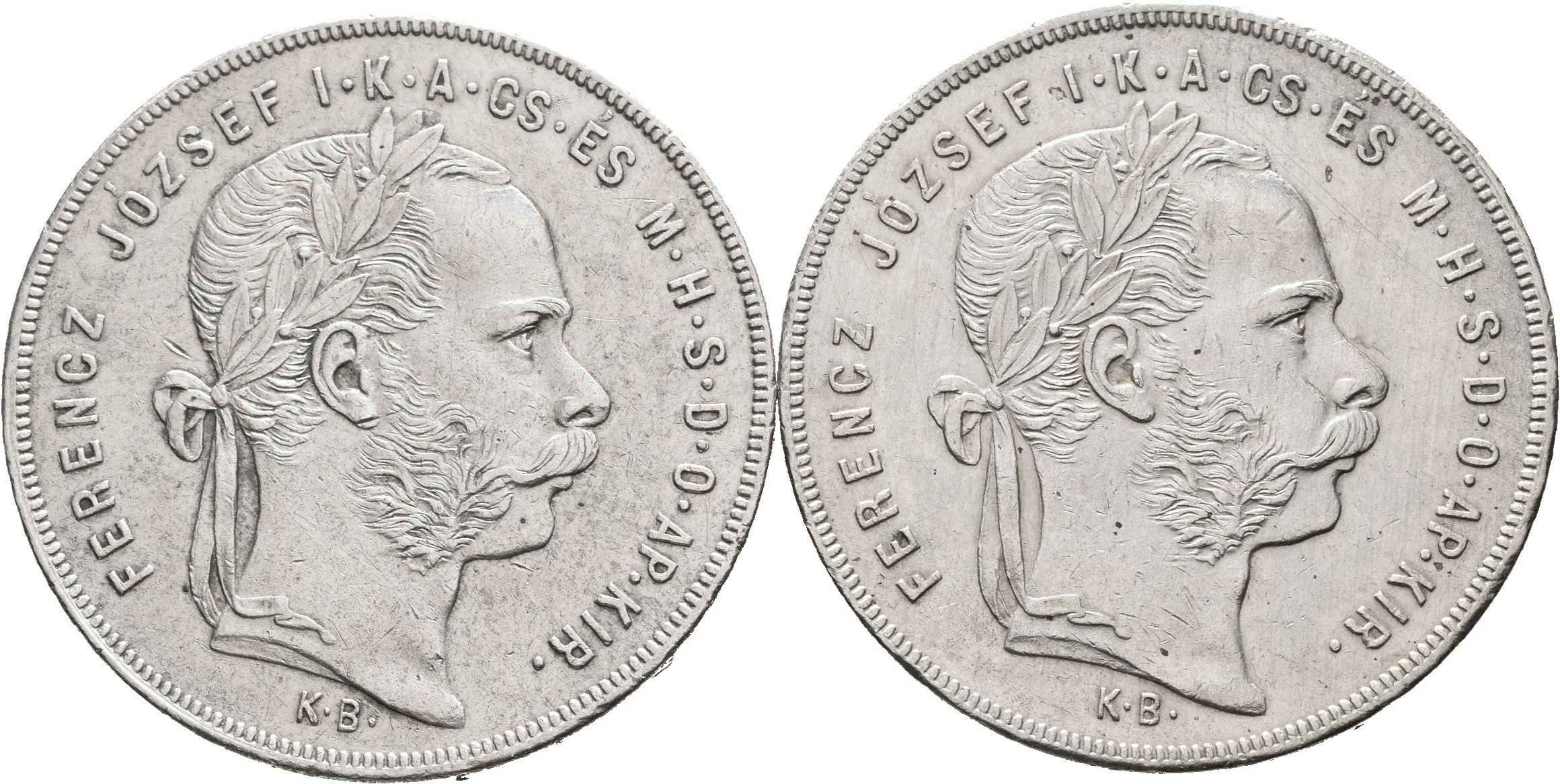 Zlatník 1879 KB, patina, rysky, oběh_2 ks — 1
