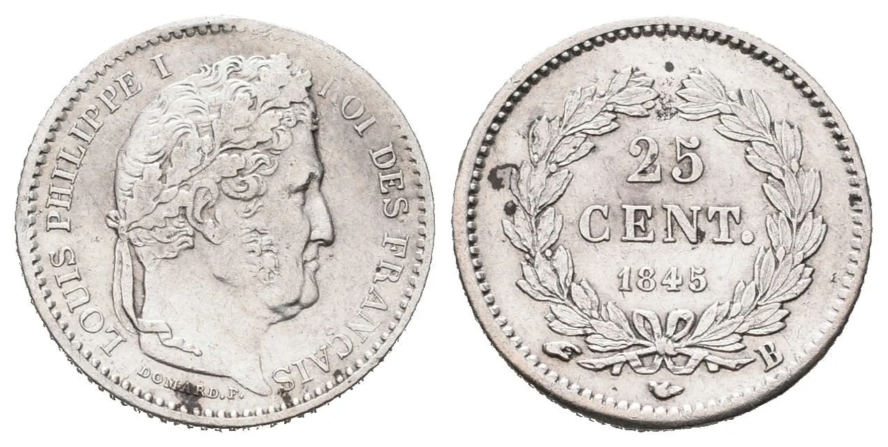 Francie, 25 Cent. 1845 B