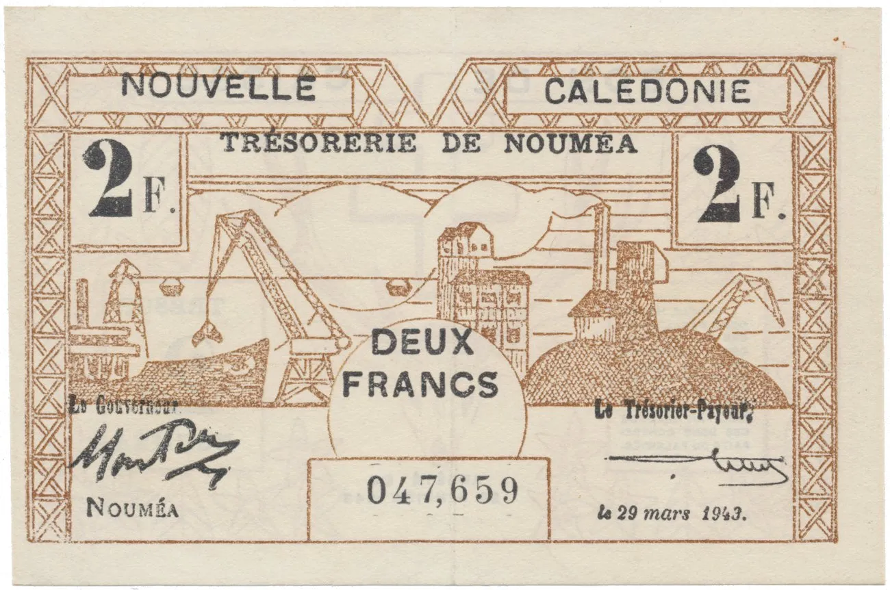 Nová Kaledonie, 2 Francs / 29. 3. 1943, P.56