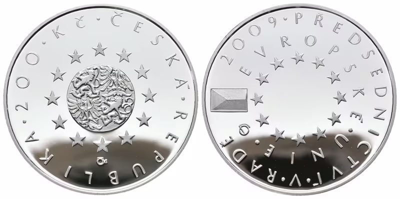 200 Kč 2009 - Předsednictví České republiky v Radě EU, PROOF