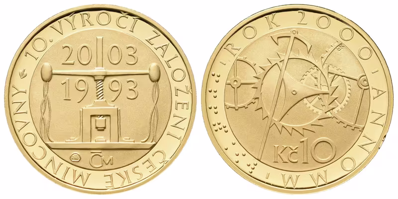 Medaile 2000 - Medaile s motivem 10 Koruny 2000