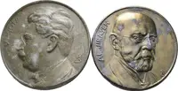 AE Plaketa b.l. - Alois Jirásek a Václav Klofáč. Litý pat. Zn 60 a 65 mm_2 ks — 1