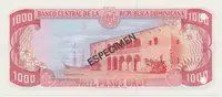 Dominikánská republika, 1000 Pesos Oro 1981, P.124S1 - fotografie 2