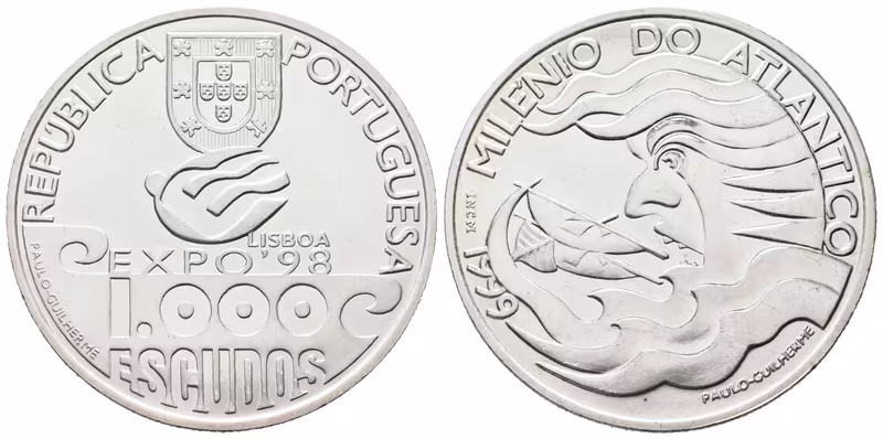 Portugalsko, 1000 Escudos 1999 - Plavba po Atlantiku