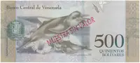 Venezuela, 500 Bolivares 2016, anulát - MUESTRA SIN VALOR, P.94as - fotografie 2