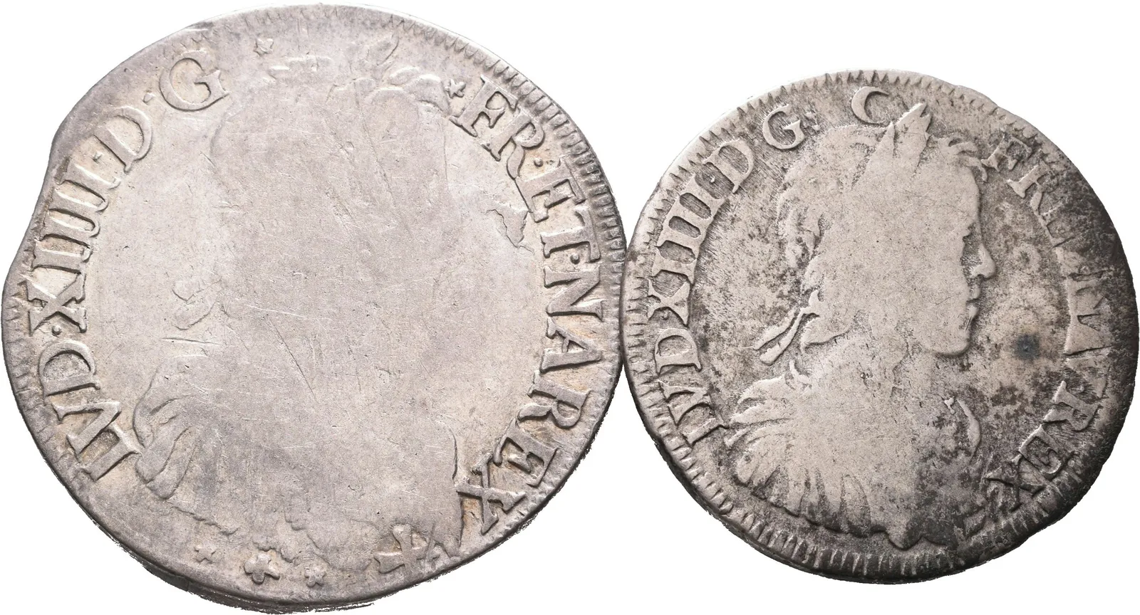 Francie, Ecu 1661 + 1/2 Ecu 1649