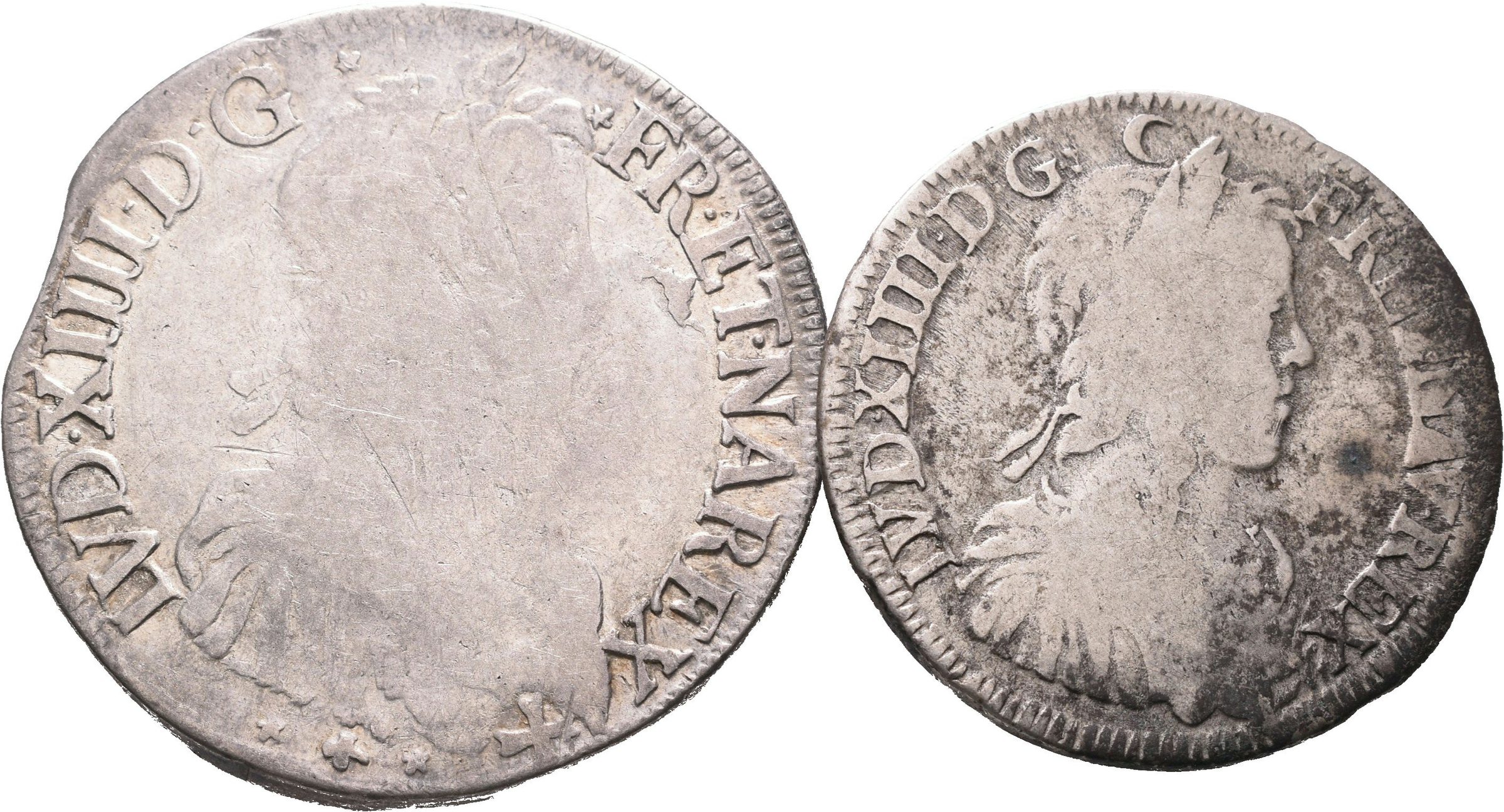 Francie, Ecu 1661 + 1/2 Ecu 1649