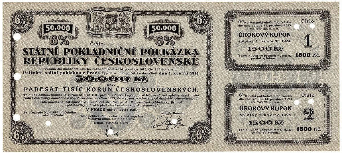Státní pokladniční poukázky, 1919 - 1939 — 1