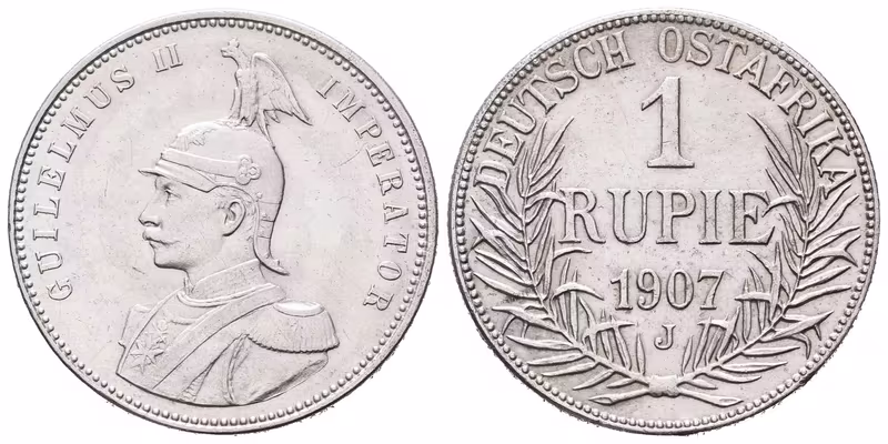 Německá východní Afrika, 1 Rupie 1907 J