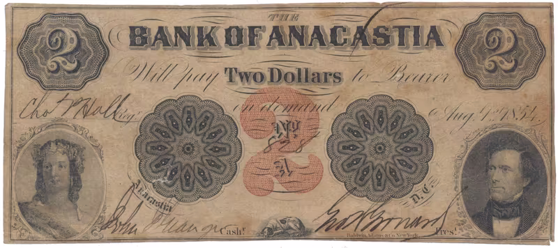 USA - Washington D.C., 2 Dollar 1854