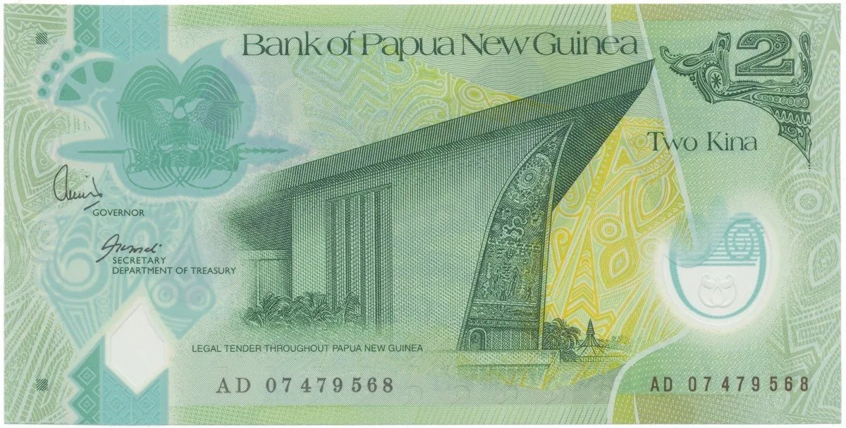 Papua Nová Guinea, 2 Kina 2007, plastová, P.28b