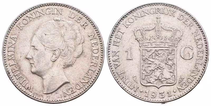 Nizozemí, 1 Gulden 1931 - Wilhelmina