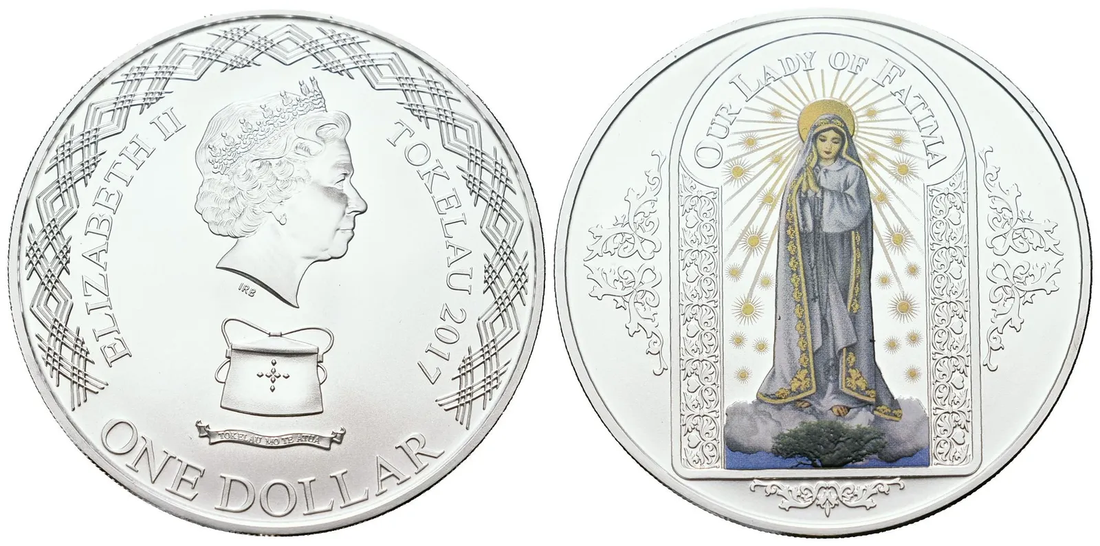 Tokelau, 1 Dollar 2017 - Zjevení Panny Marie ve Fatimě