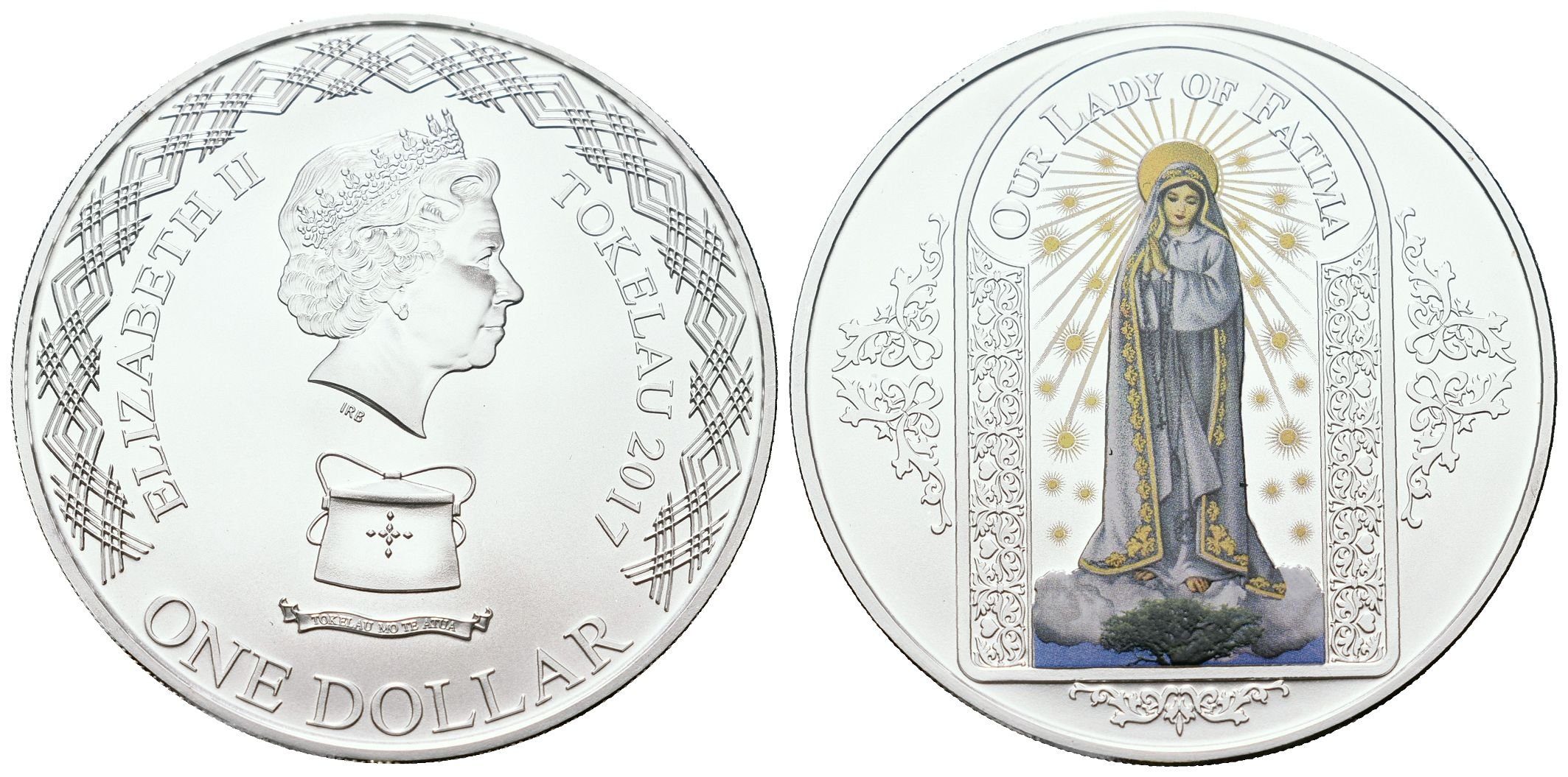 Tokelau, 1 Dollar 2017 - Zjevení Panny Marie ve Fatimě