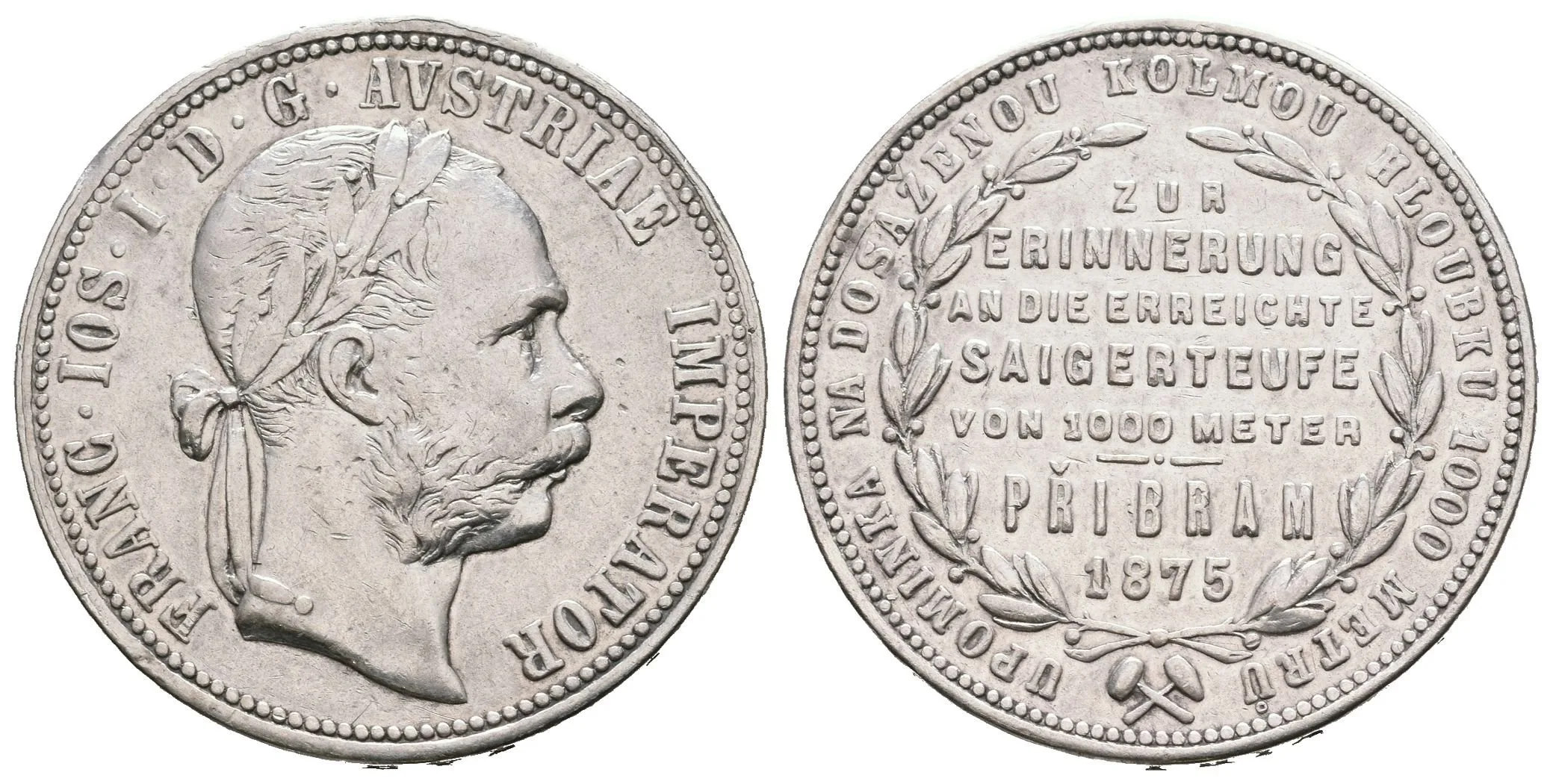 Zlatník 1875 - K dosažení kolmé hloubky 1000 metrů na Březových Horách u Příbrami_R! — 1