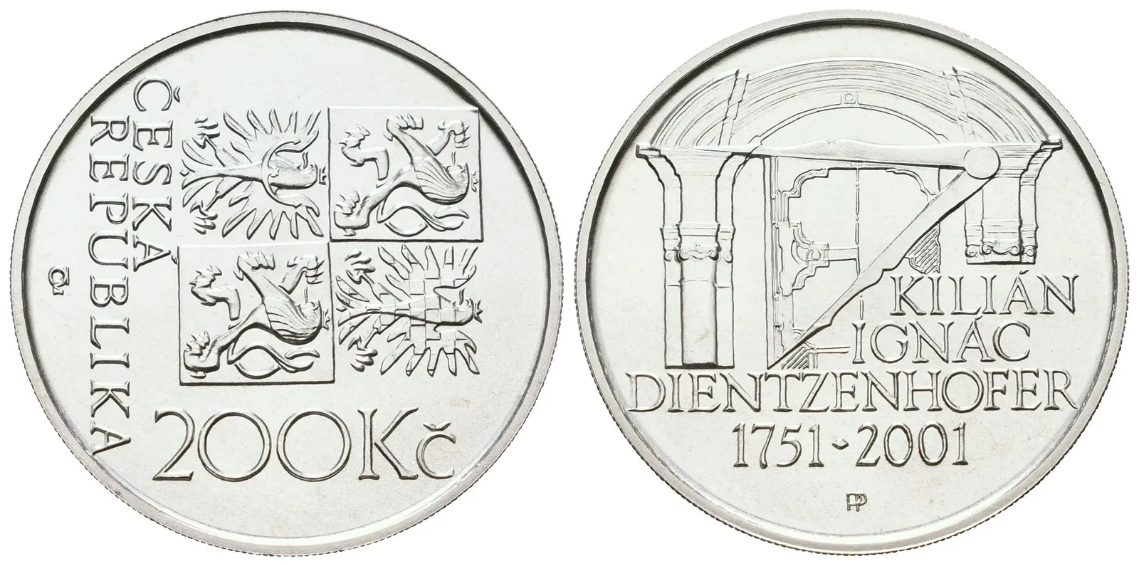 200 Kč 2001 - Kilián Ignác Dientzenhofer