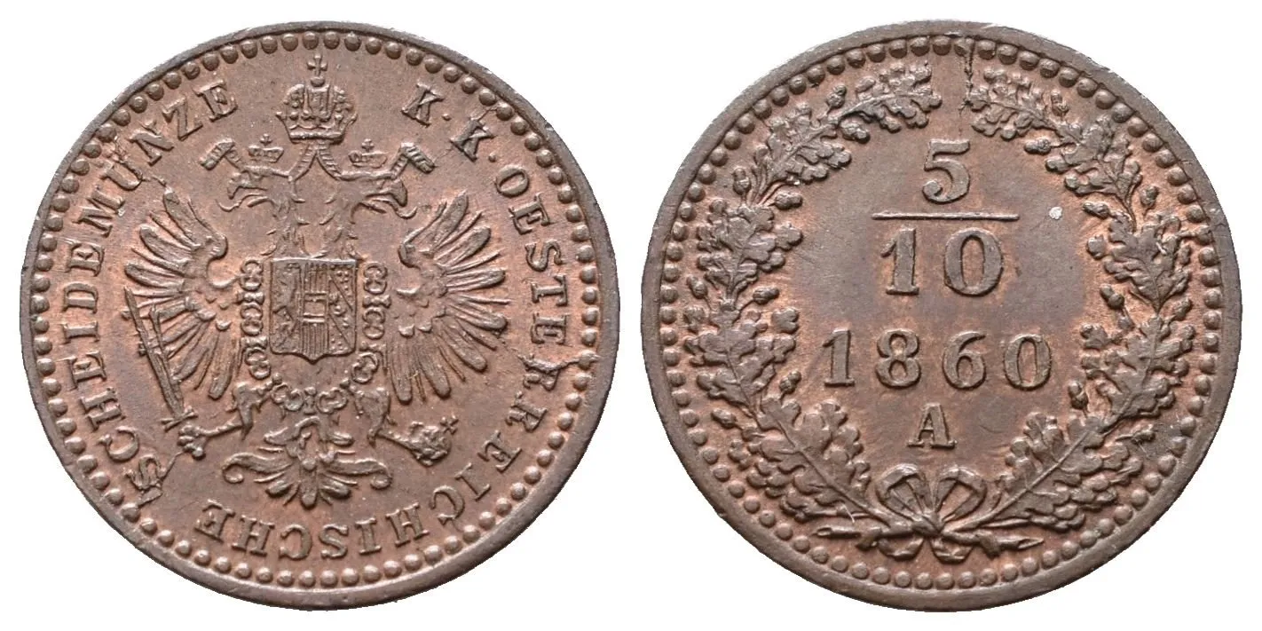 5/10 Krejcar 1860 A