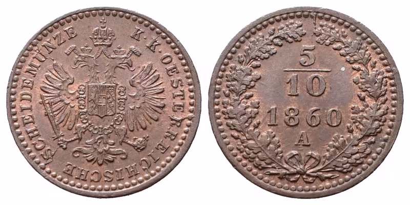 5/10 Krejcar 1860 A