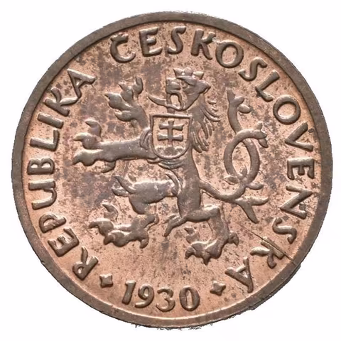 5 Haléř 1930, luxusní zachovalost, lesk, patina_R!