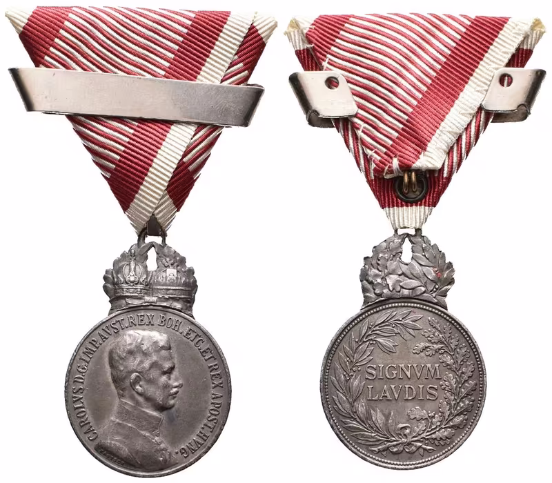 Signum Laudis, Karlova stříbrná medaile